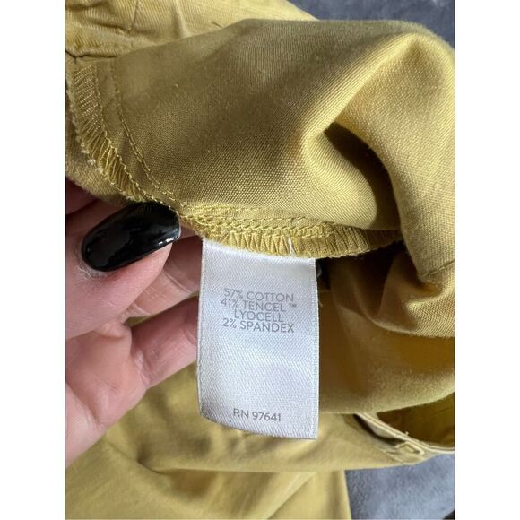J. Jill Pants Womens Size 6 Mustard Yellow Chino Straight Leg Relaxed Casual - Picture 4 of 9